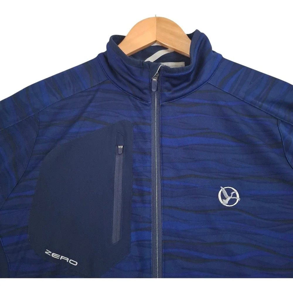 Zero Restriction Performance Jacket Men Small Blue Wave Z-Tech Pelican Lake Golf
